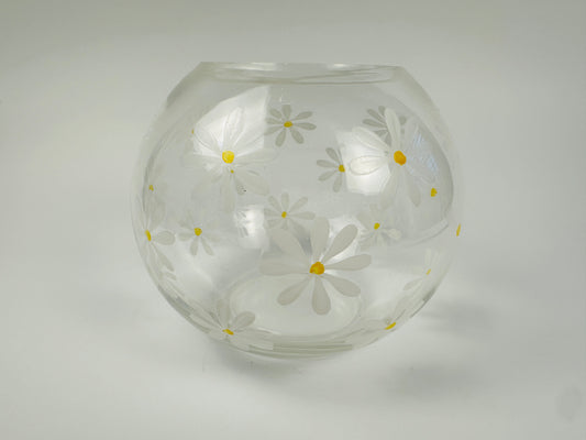 Clear Daisy Rose Bowl Vase