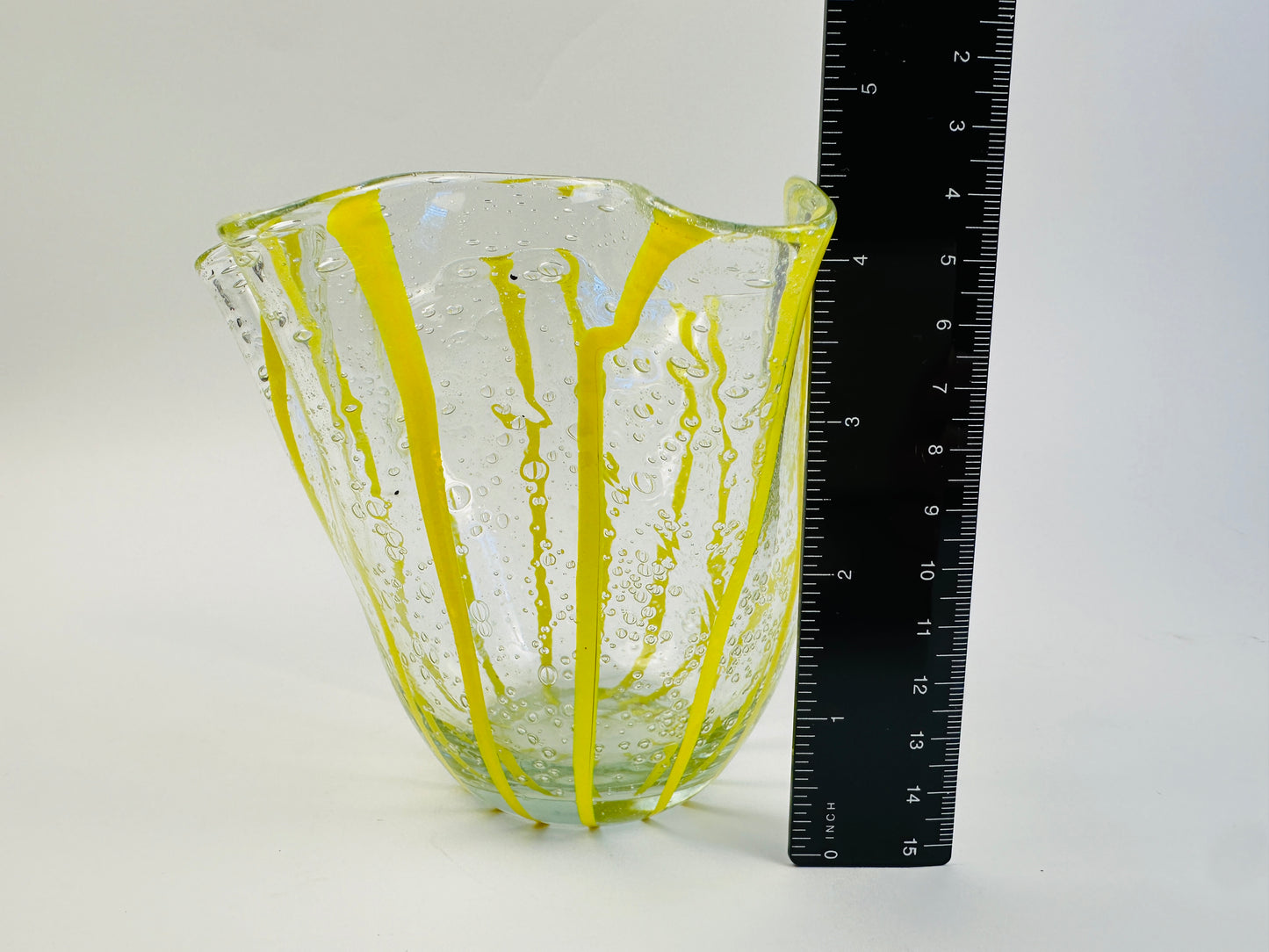 Gorg Des Bubble Yellow Stripe Vase