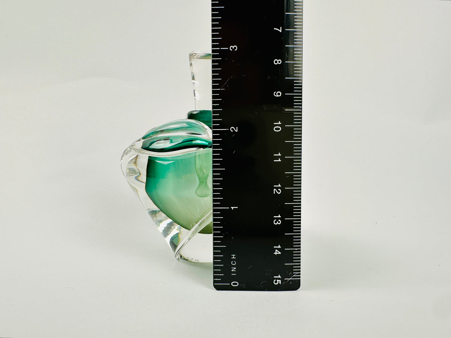 Encased Glass Green Perfume Bottle