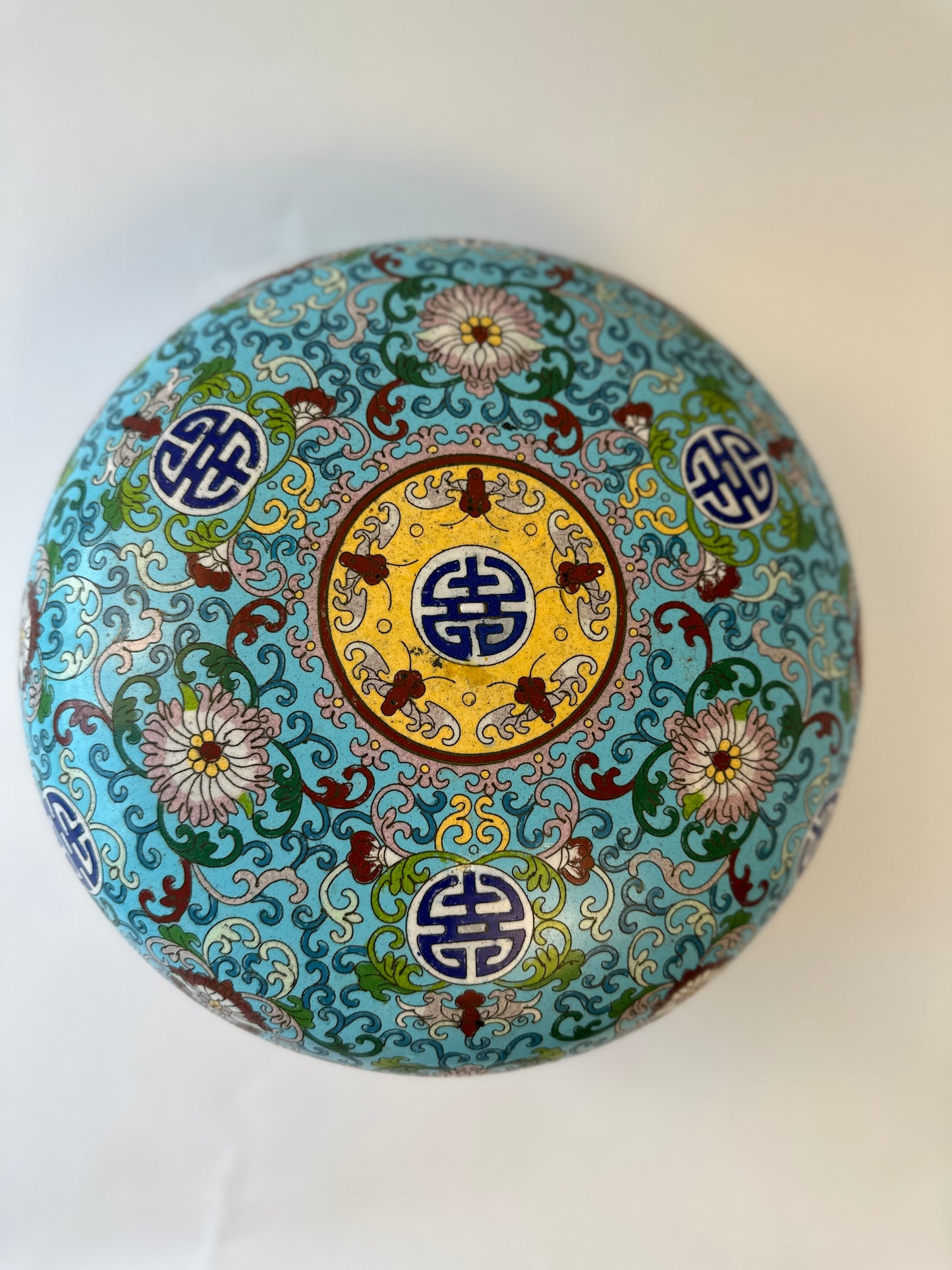 Large Blue Cloisonne Box