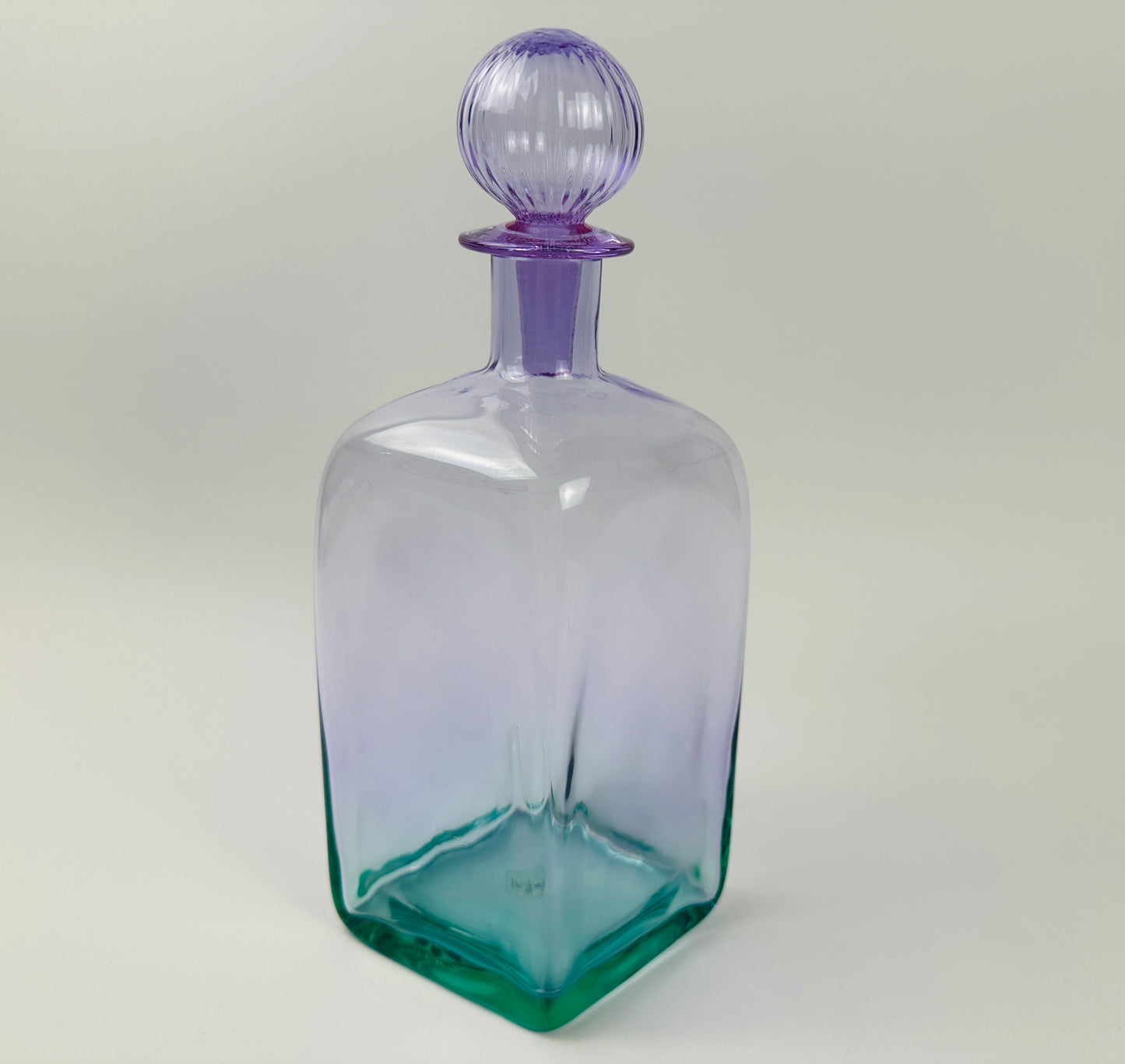 Purple & Green Murano Signed Bottle