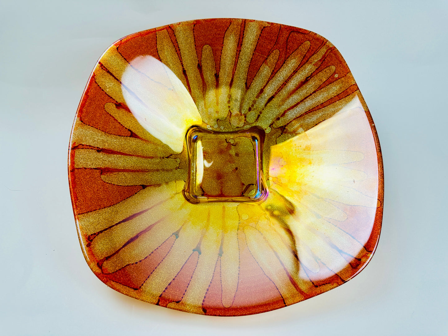 Orange & Yellow Flower Bowl