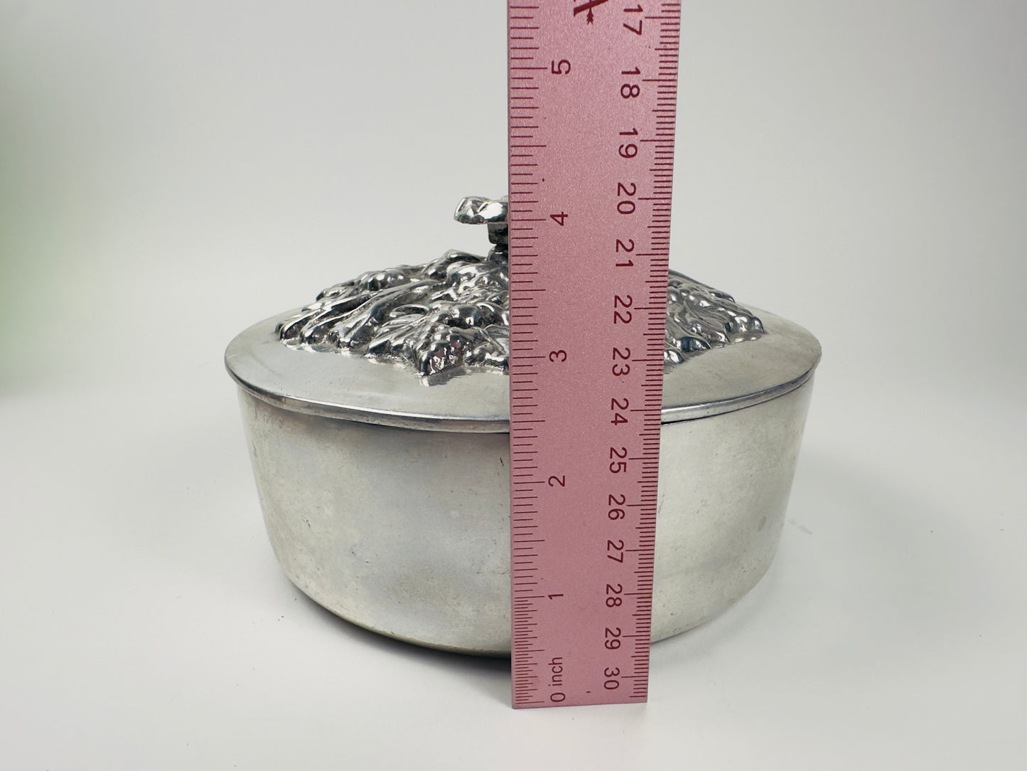 Pewter Floral Trinket Dish