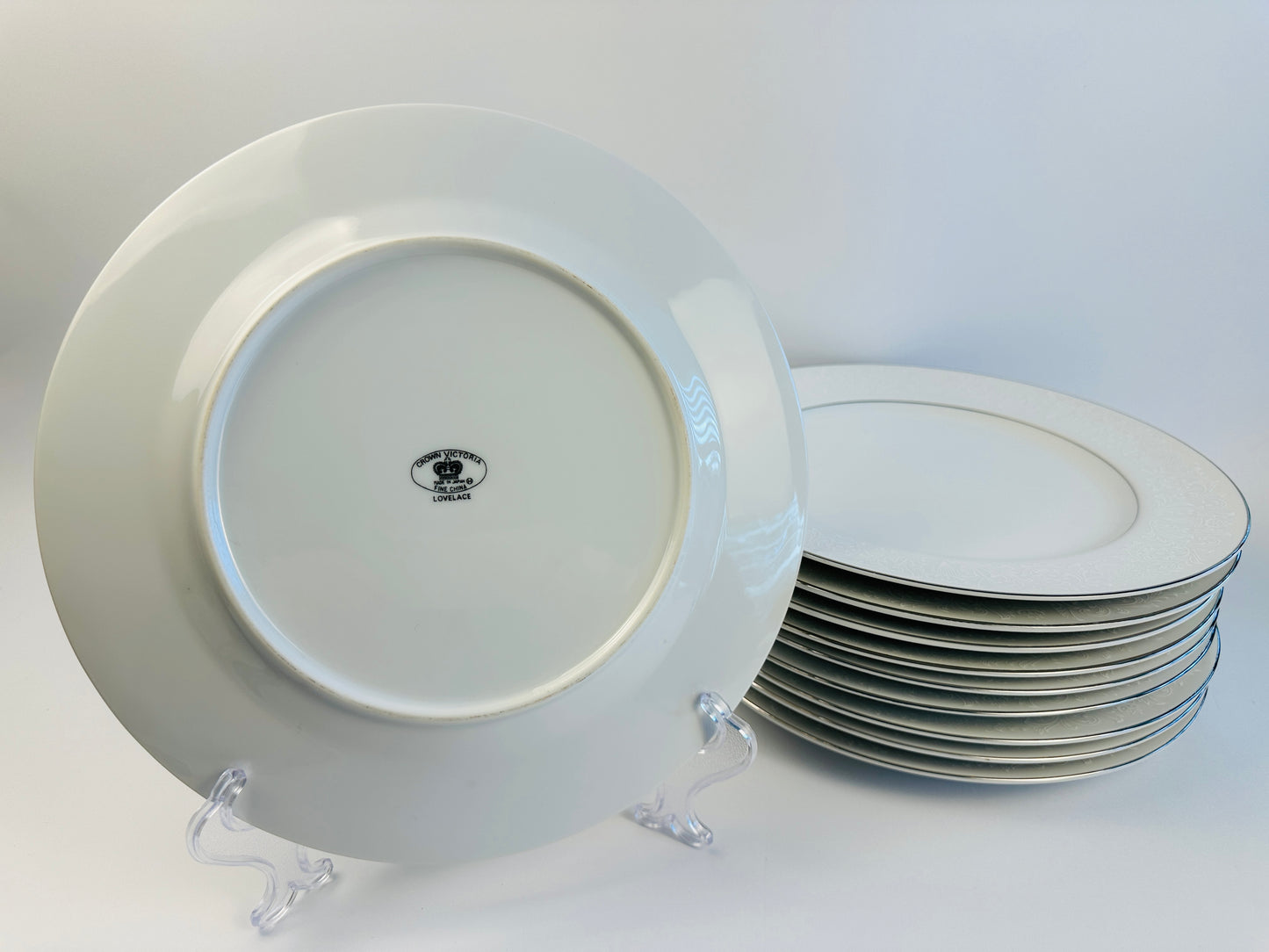 Crown Victoria Lovelace Dinner Plates Set of Ten