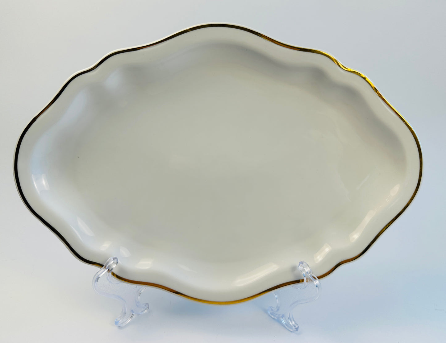 Epiag Scalloped Gold Rim Large Platter