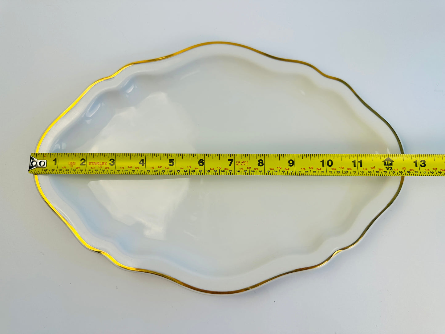 Epiag Scalloped Gold Rim Large Platter