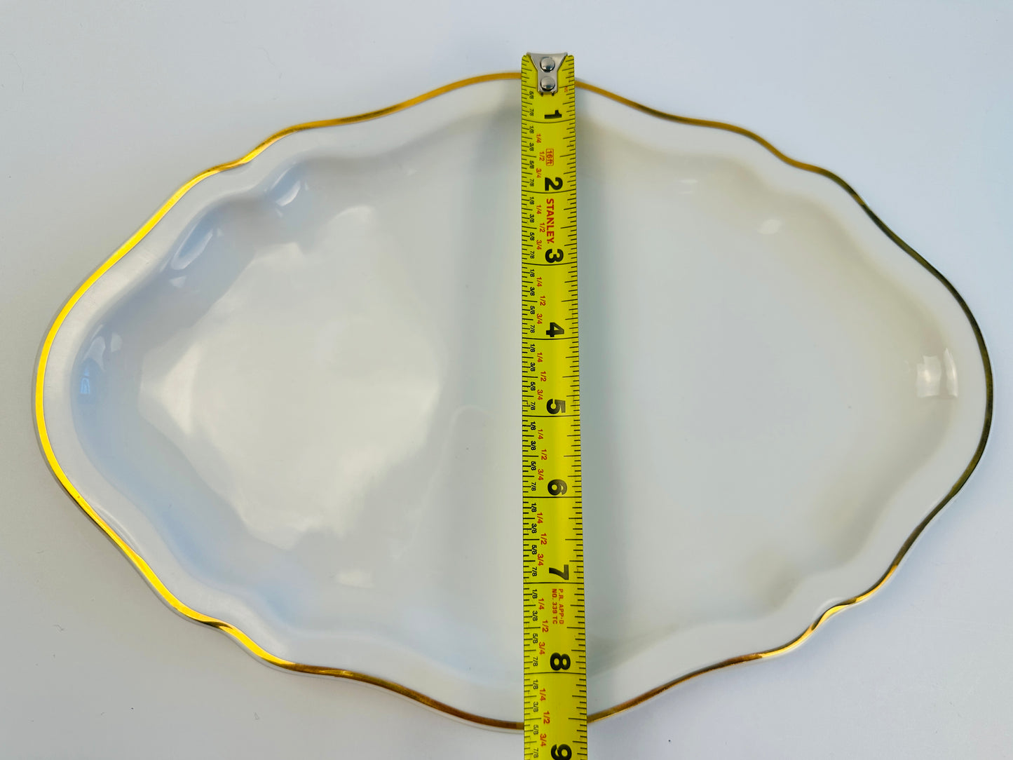 Epiag Scalloped Gold Rim Large Platter