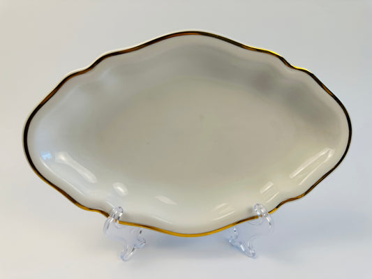 Epiag Scalloped Gold Rim Small Platter