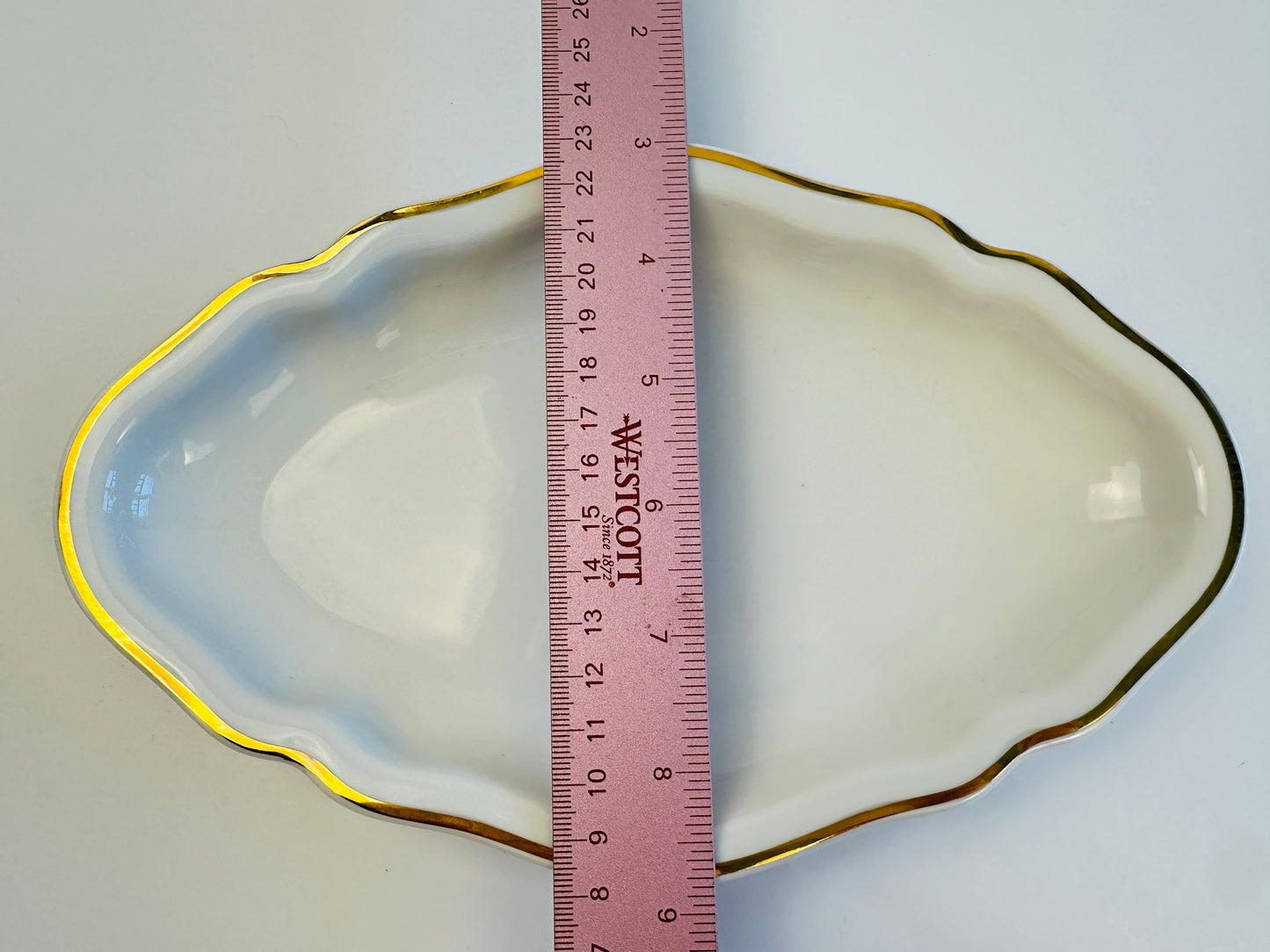 Epiag Scalloped Gold Rim Small Platter