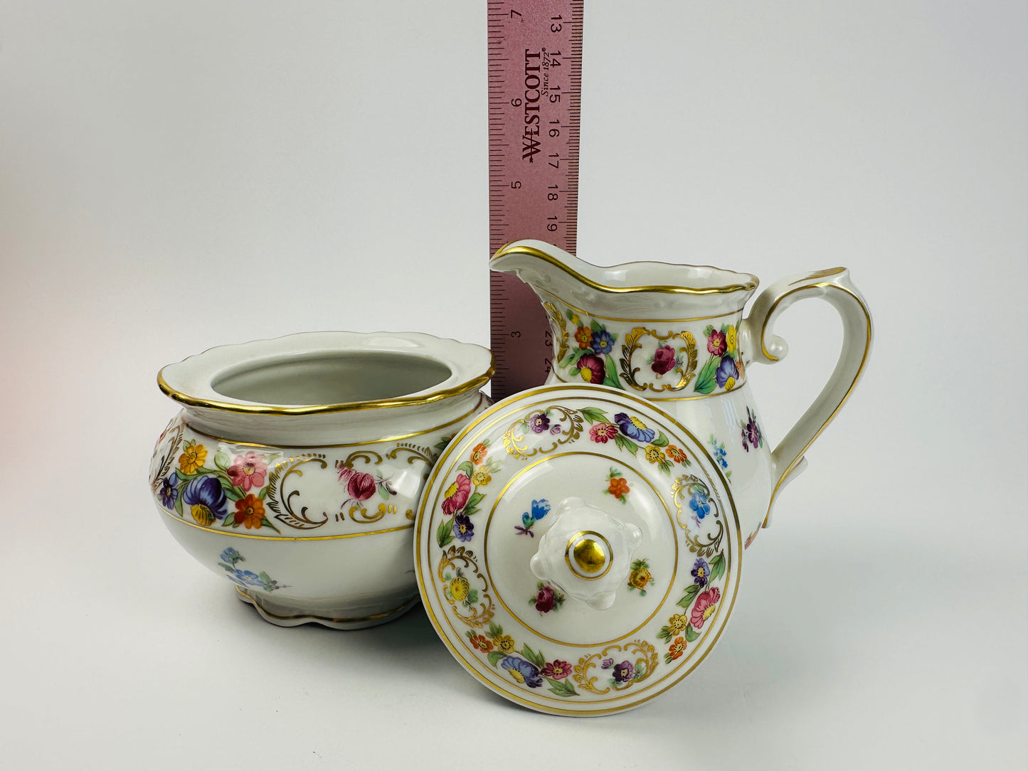 Germany Empress Floral Sugar Bowl & Creamer Set