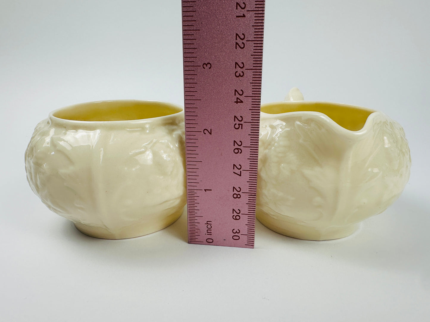 Belleek Bacchus Sugar Bowl & Creamer