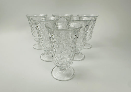 Fostoria American Clear Water or Tea Glasses Set of Six