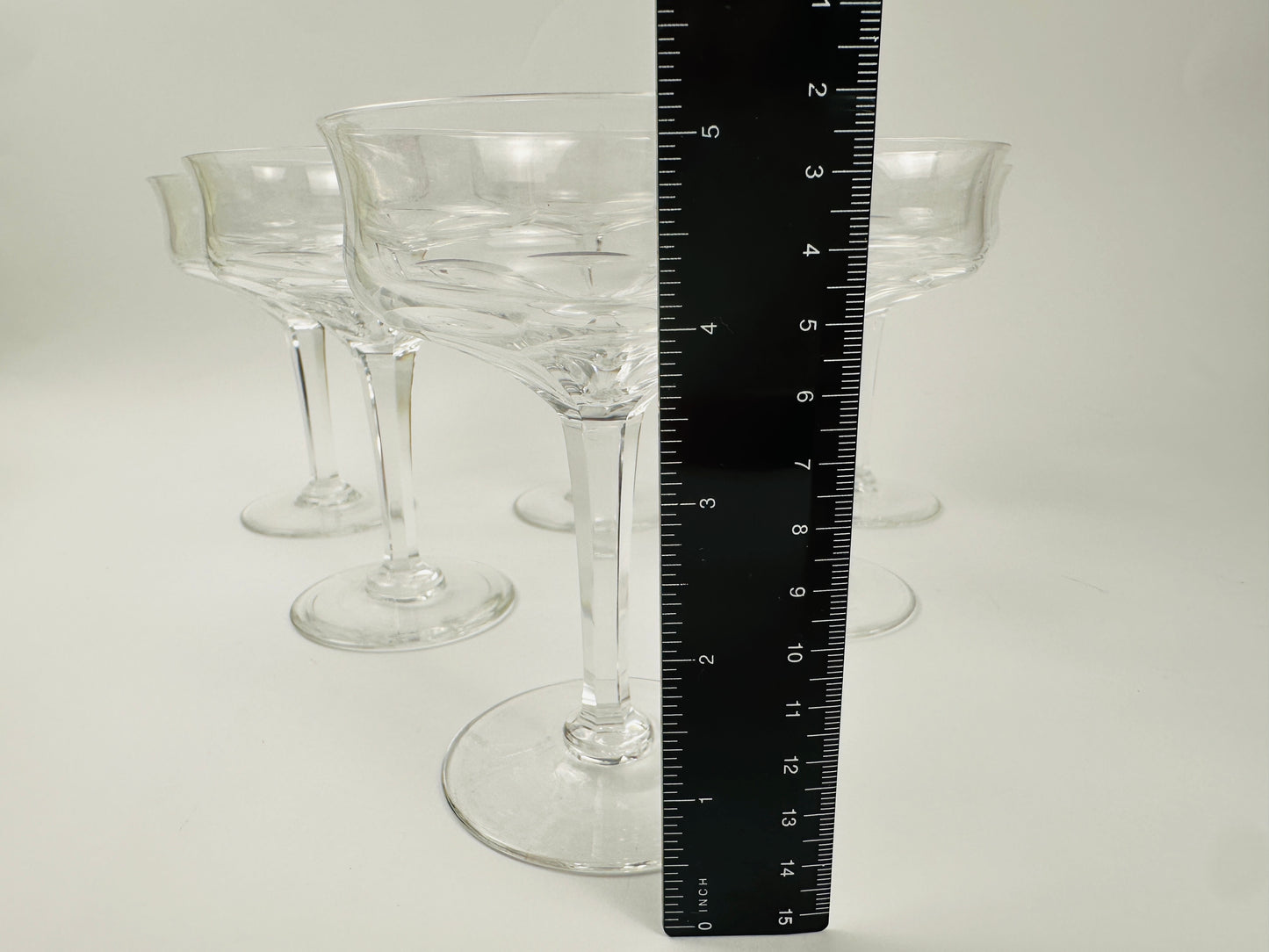 Petal Bottom Coupe Glasses Set of Six