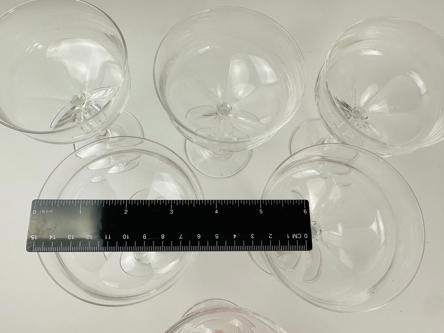 Petal Bottom Coupe Glasses Set of Six