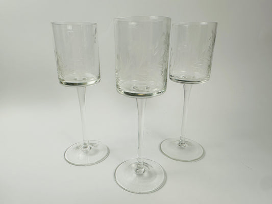 Squared Long Stem Cordial Glasses Set of Three