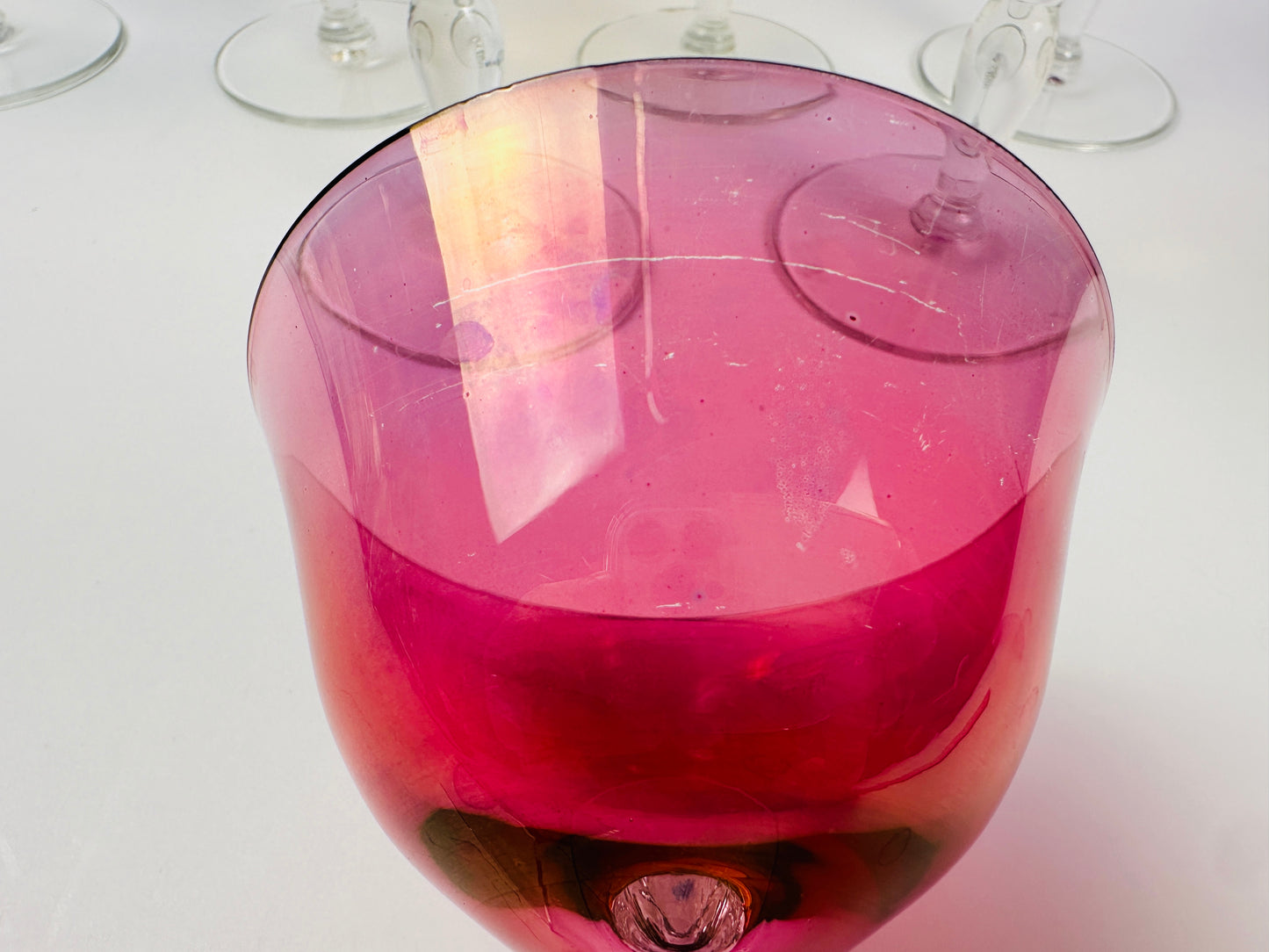 Multi Color Champagne Glass Set of Seven