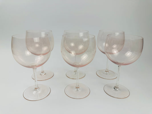 Pale Pink Wine Glass Set of Six