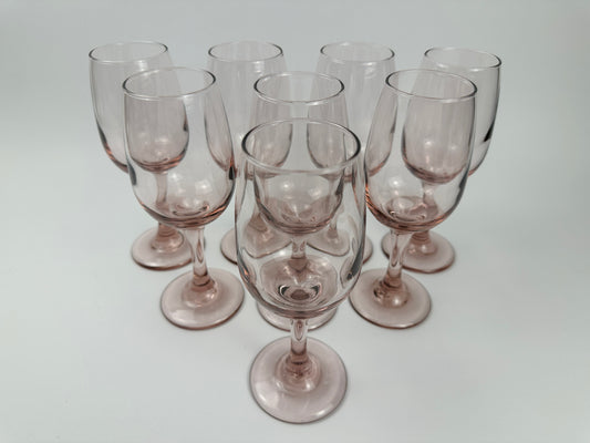 Pale Plum Wine Glasses Set of Eight