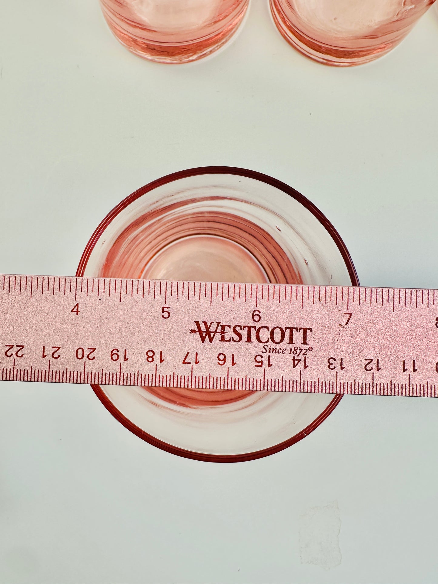 Pink Hombre Short Glasses Set of Eleven