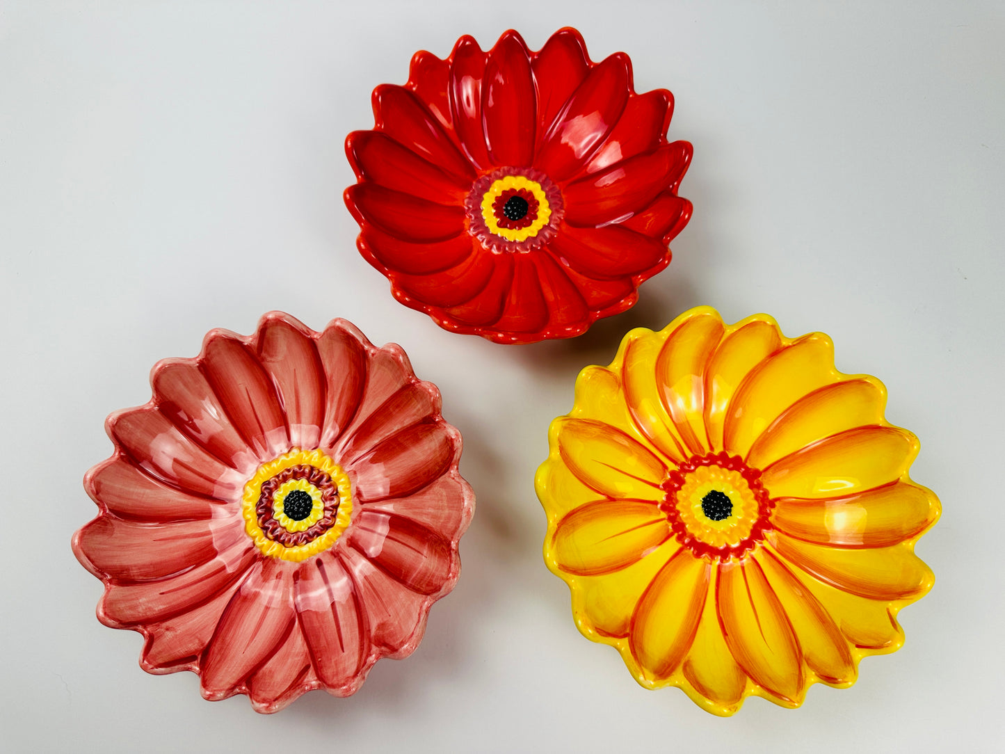 Daisy Appetizer Plates Set of Three