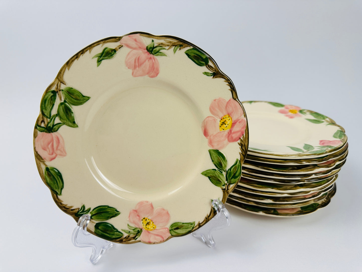 Franciscan Desert Rose Appetizer or Salad Plates Set of Eleven