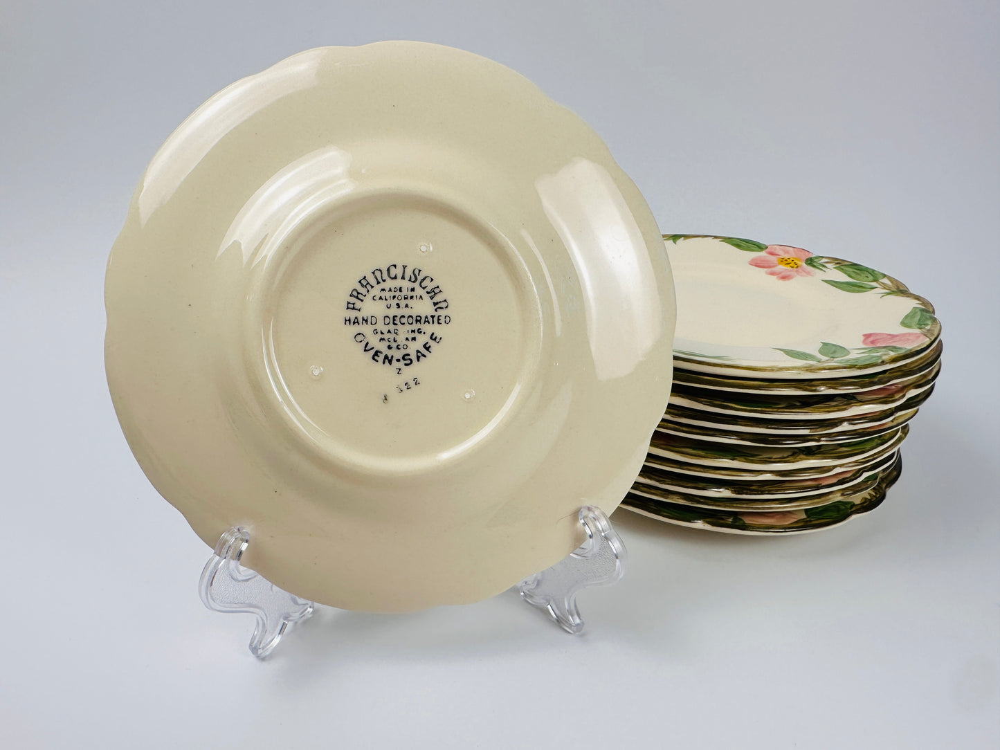 Franciscan Desert Rose Appetizer or Salad Plates Set of Eleven