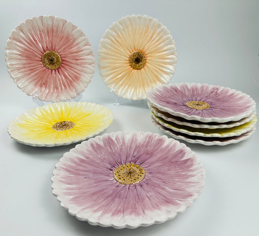 Gerbera Daisy Appetizer Plates Set of Eight