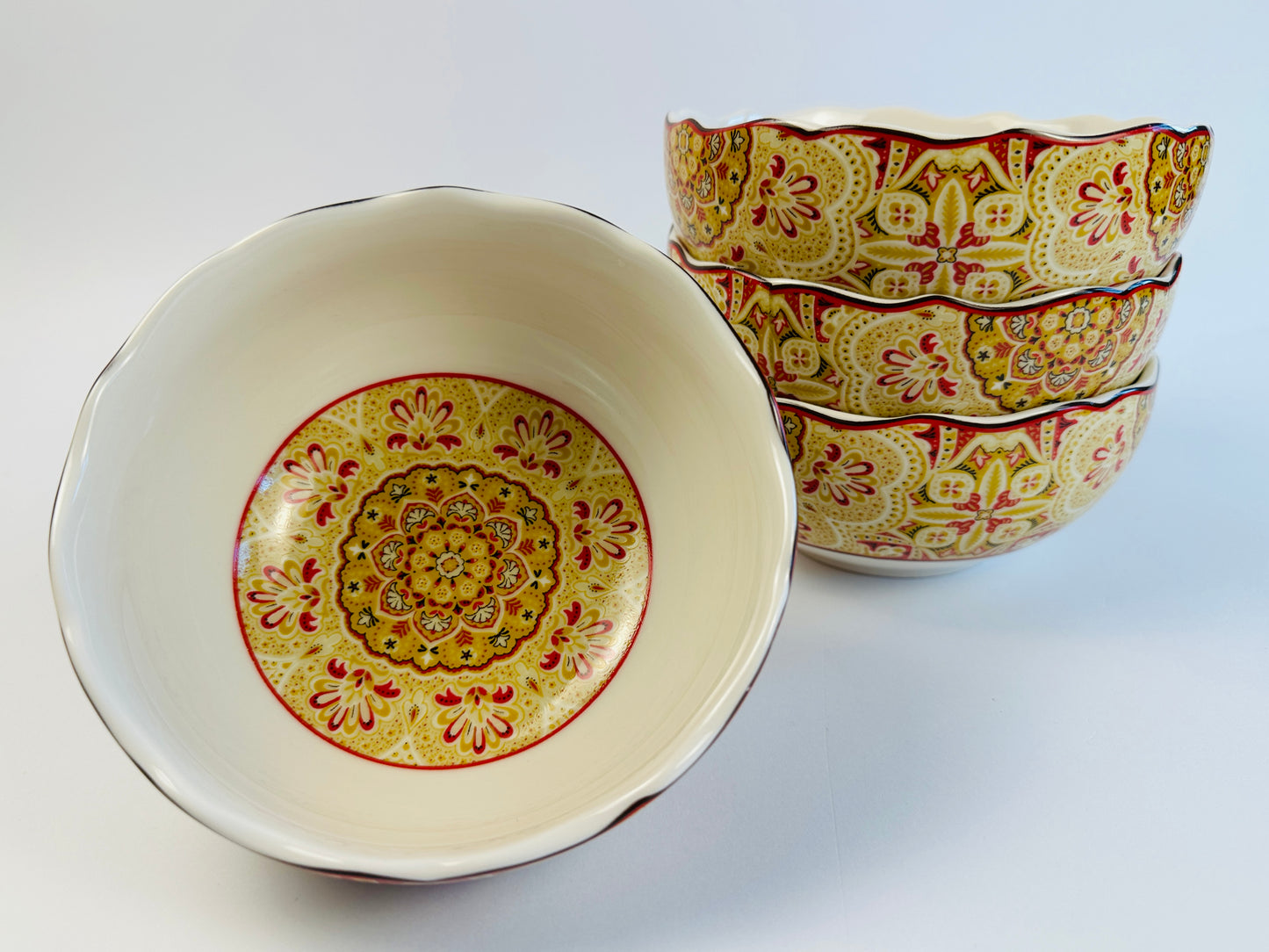 222 Fifth Saffron Cereal Bowls Set of Four