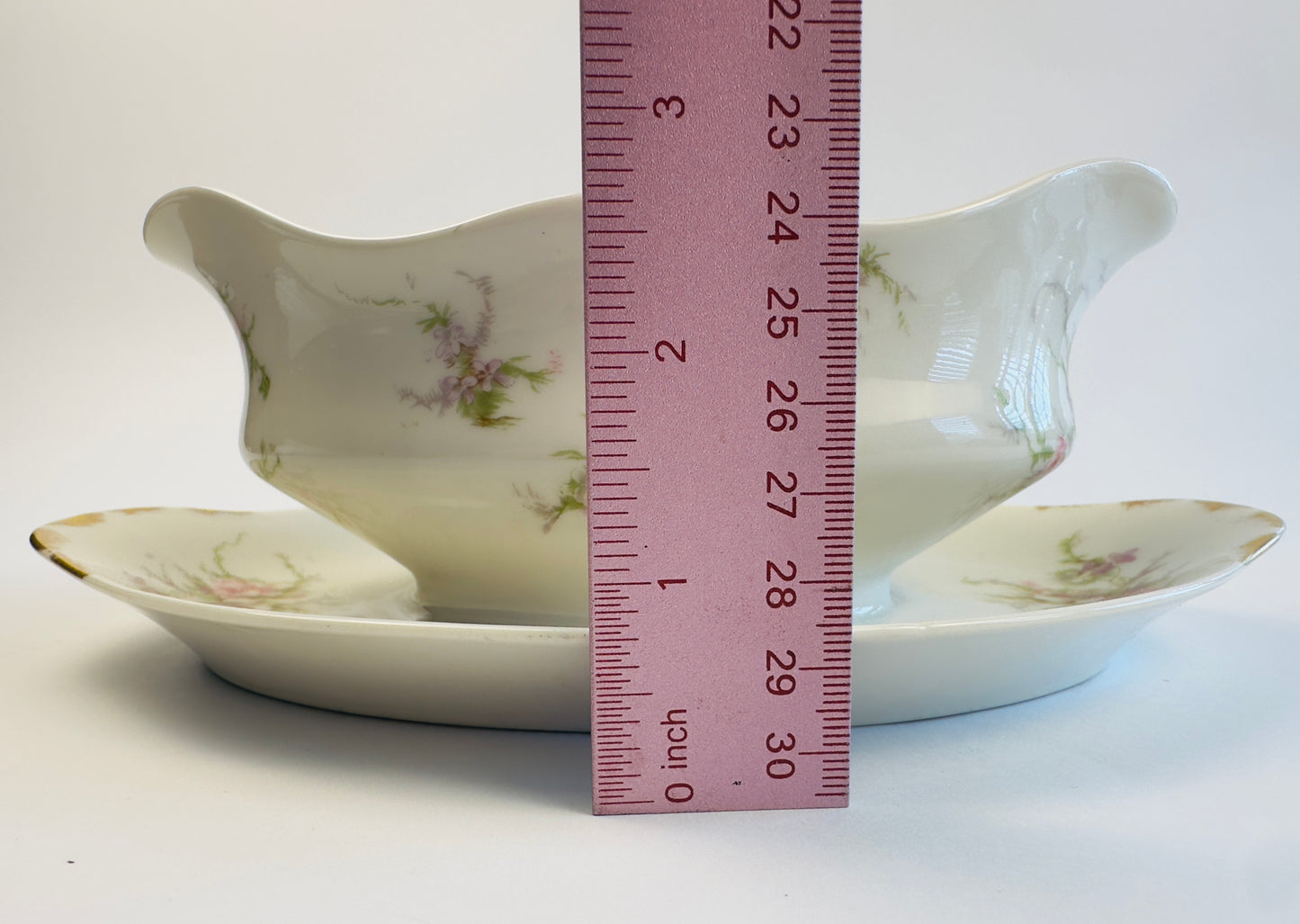 Haviland Pink Rose Gravy Boat