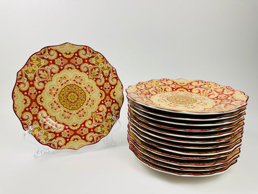 222 Fifth Saffron Salad Plate Set of Thirteen