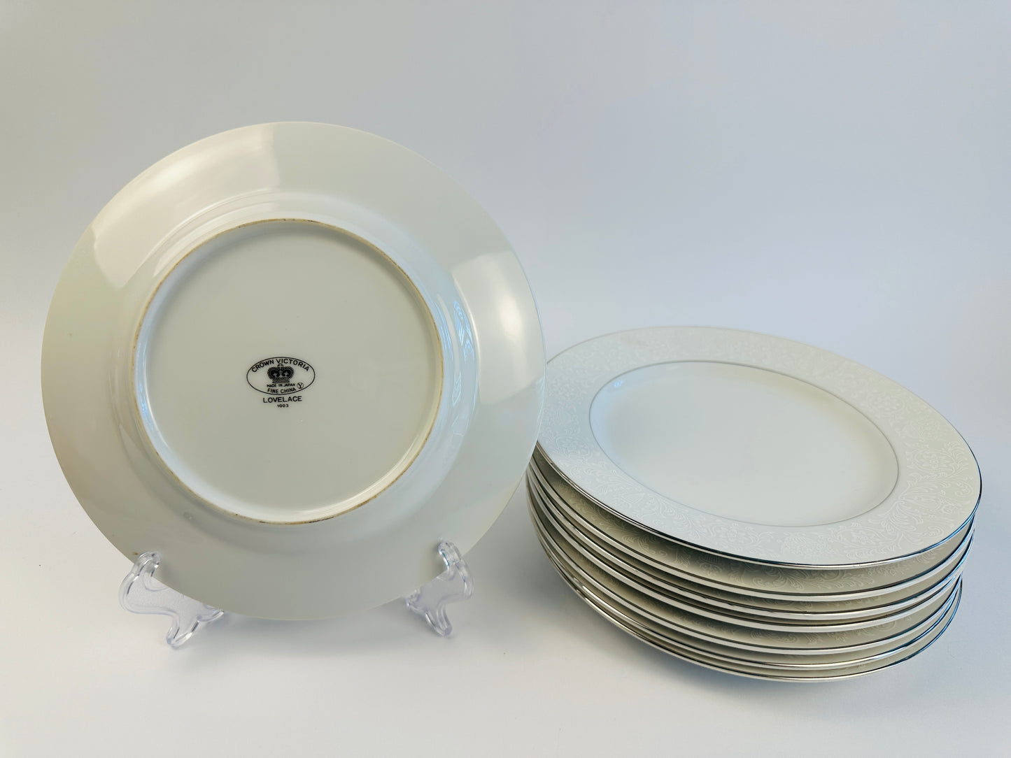 Crown Victoria Lovelace Salad Plates Set of Eight