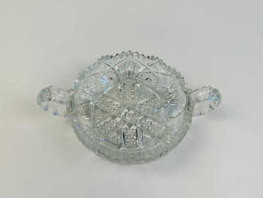 Clear Pressed Glass Nappy Dish