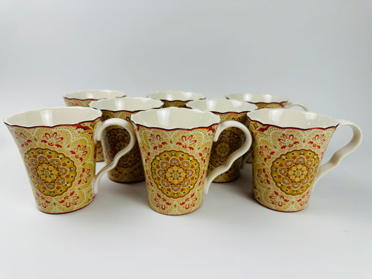 222 Fifth Saffron Coffee Cups Set of Eight