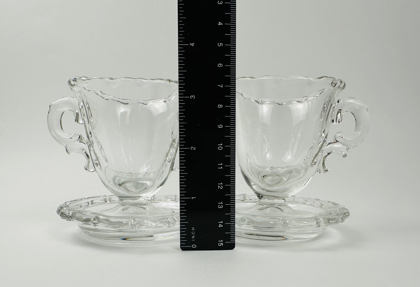 3 Piece Ruffle Edge Sugar Bowl & Creamer Set