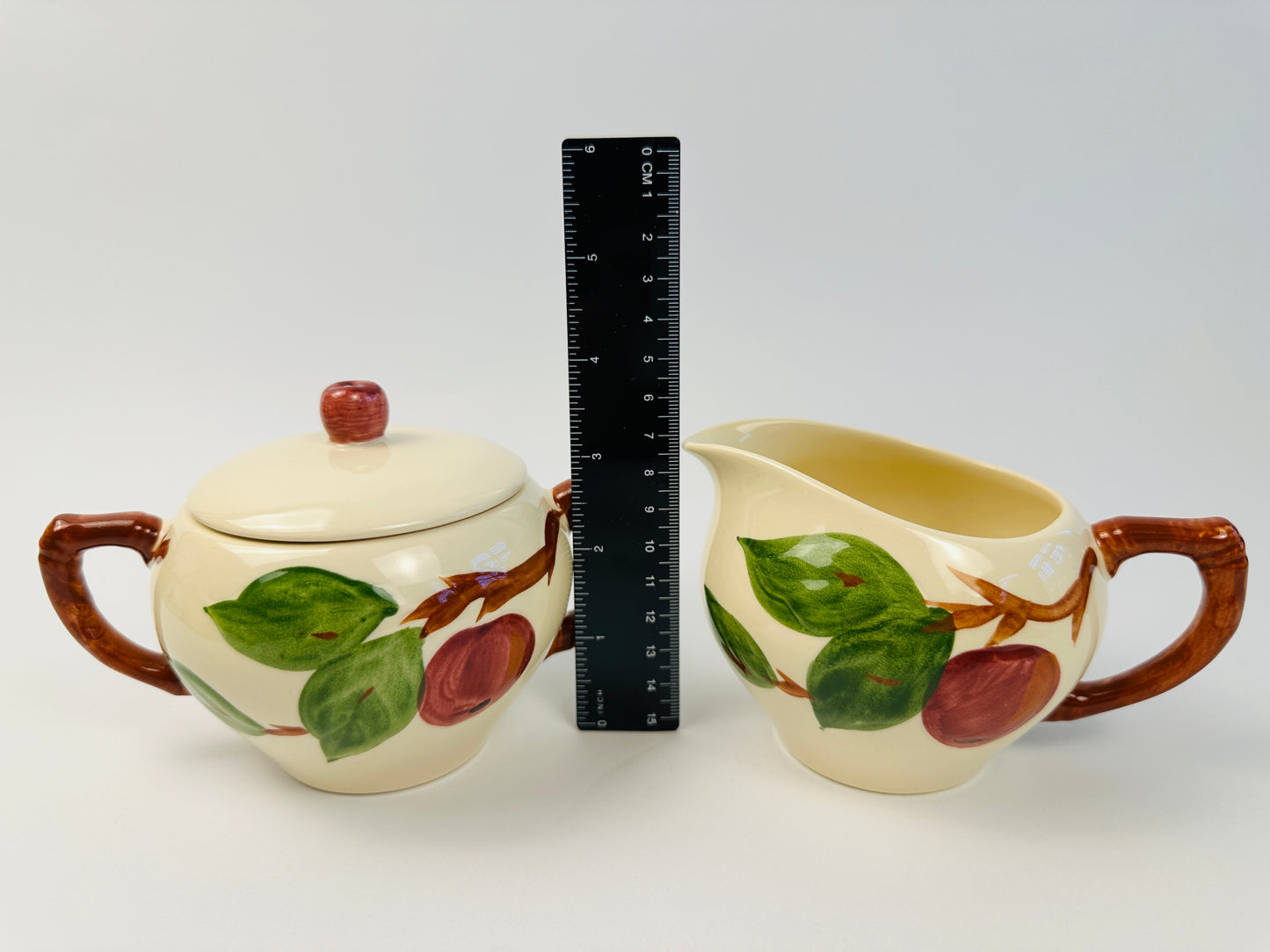 Franciscan Apple Sugar Bowl & Creamer Set