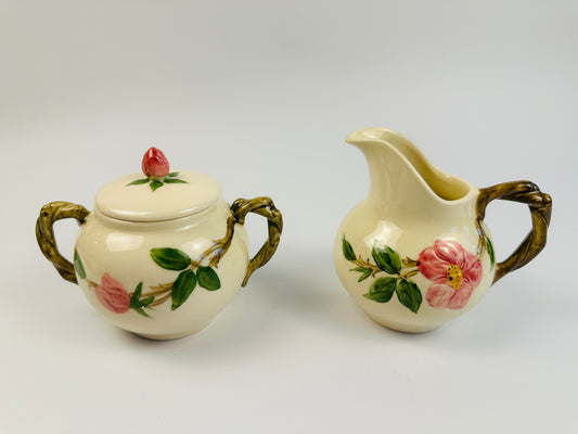 Franciscan Desert Rose Sugar Bowl & Creamer Set