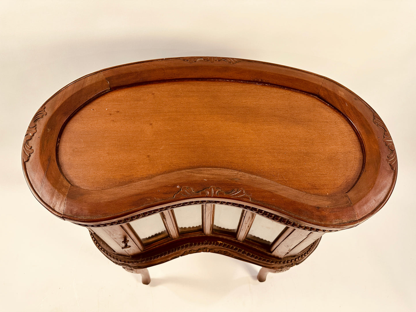 Wood & Glass Chocolate Table with Removable Top Tray