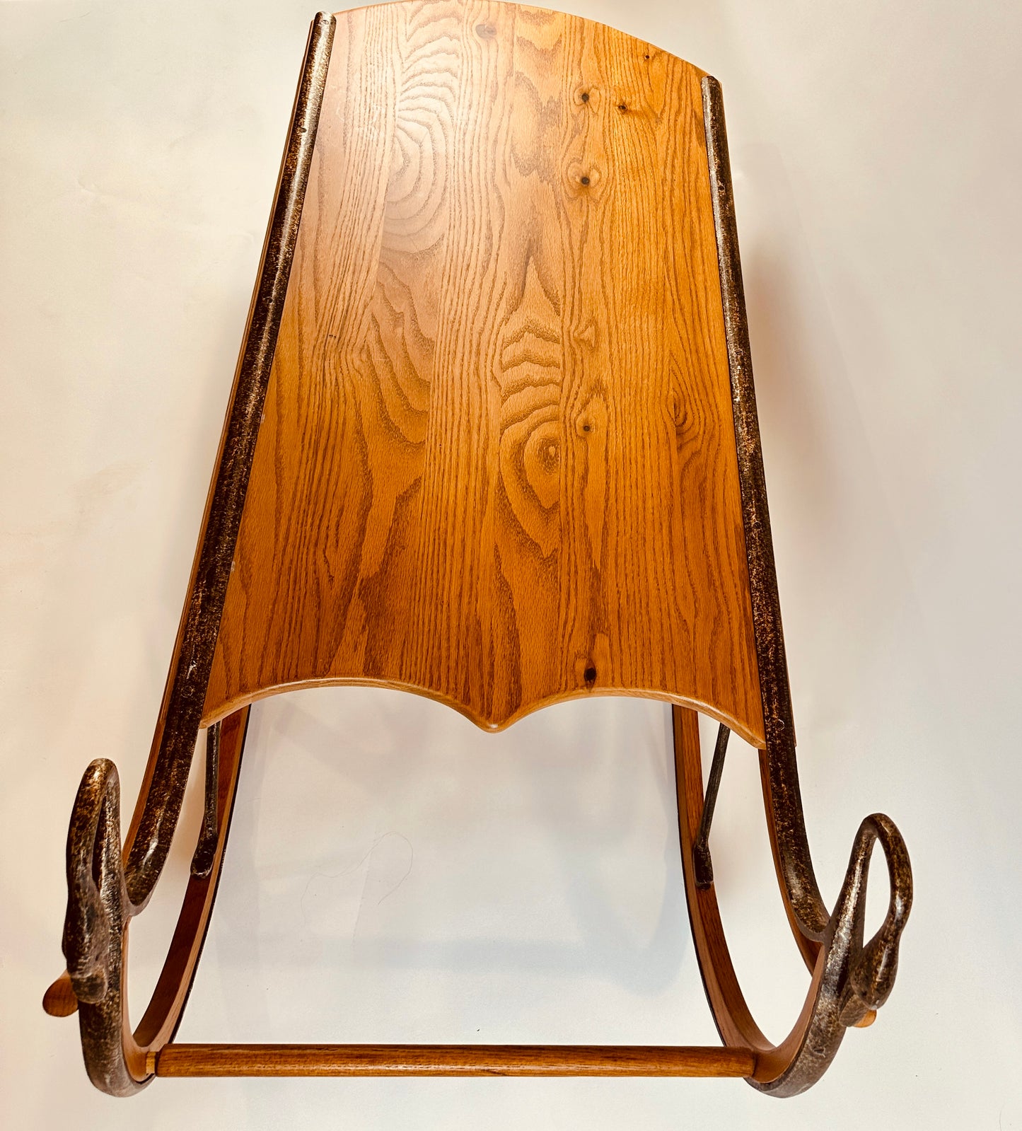 Wood & Iron Swan Sled Cocktail Table