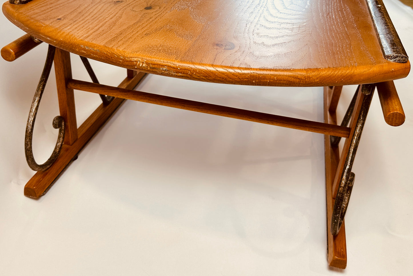 Wood & Iron Swan Sled Cocktail Table