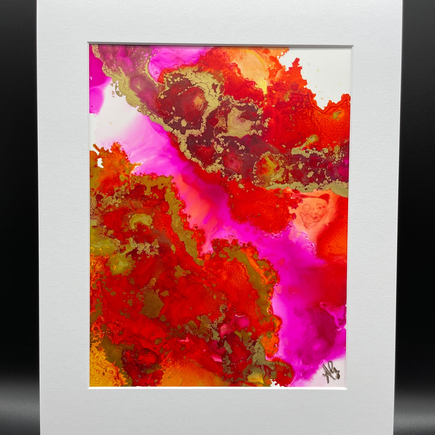 Gollott Collection Alcohol Original Alcohol Ink Art Fuego