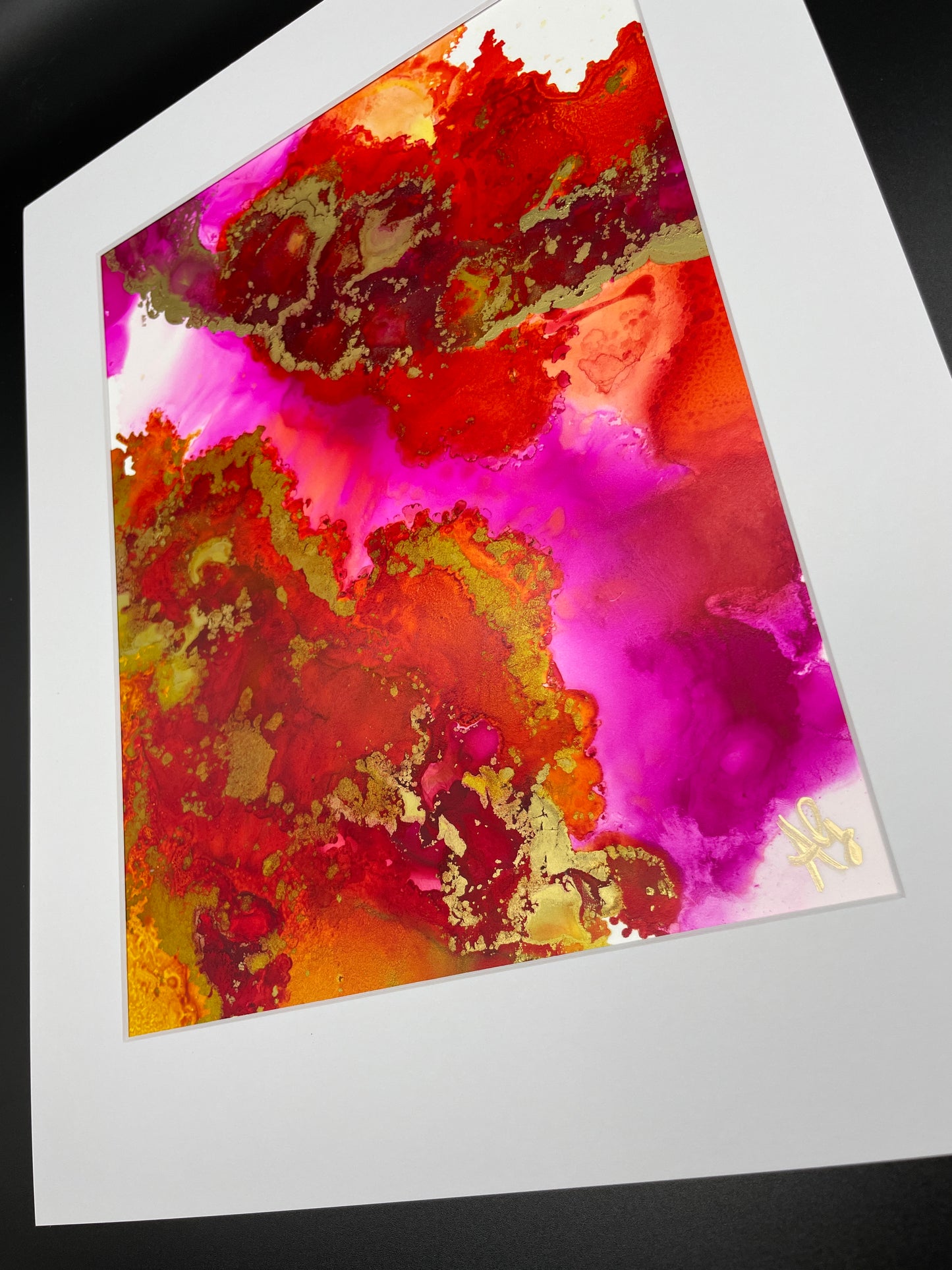 Gollott Collection Alcohol Original Alcohol Ink Art Fuego