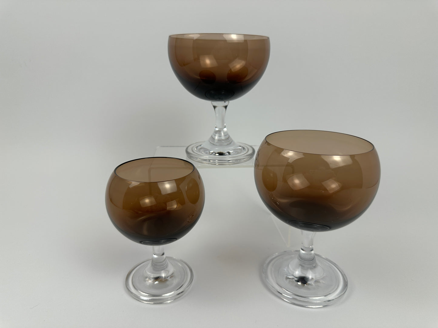 Brown Wine Glasses Set of Seven