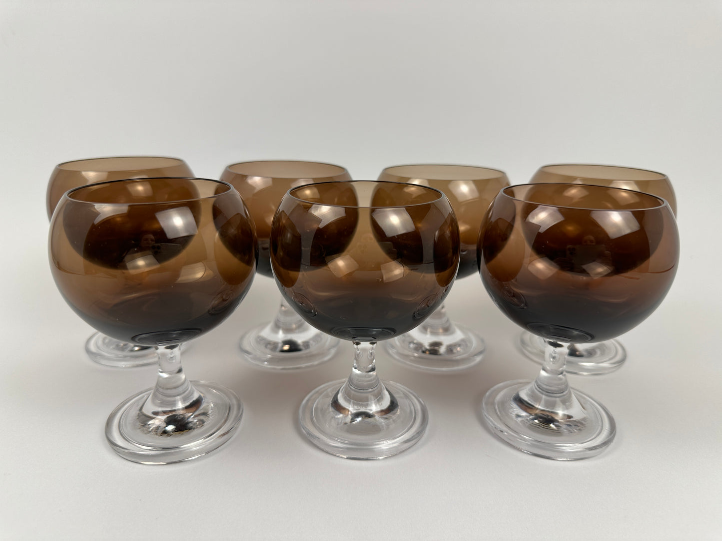 Brown Wine Glasses Set of Seven