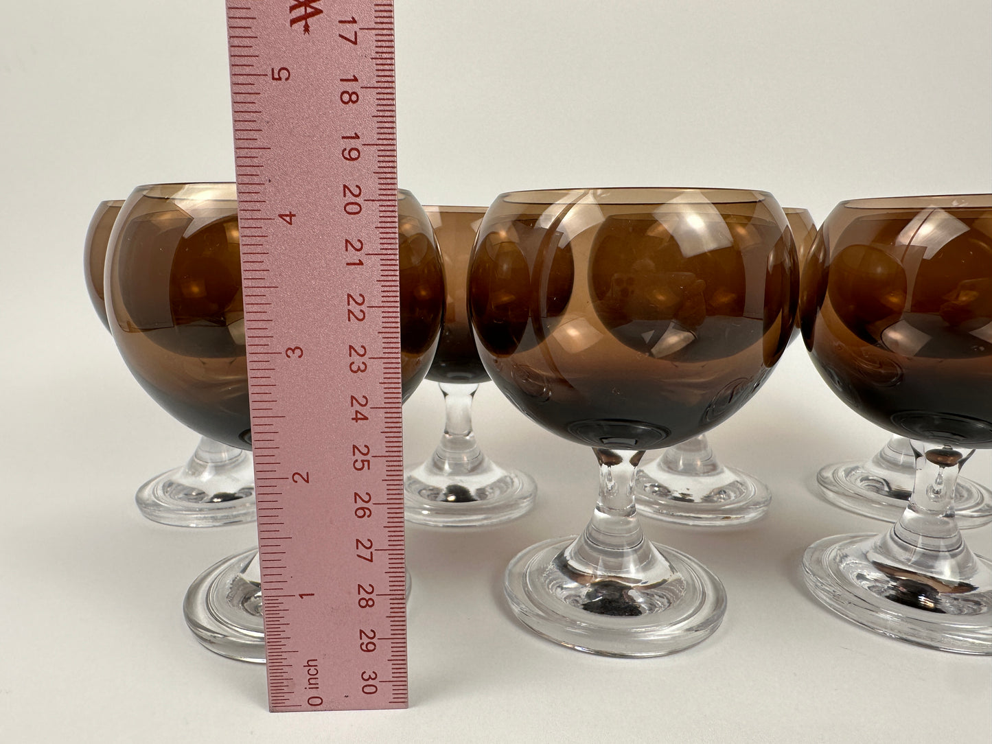 Brown Wine Glasses Set of Seven