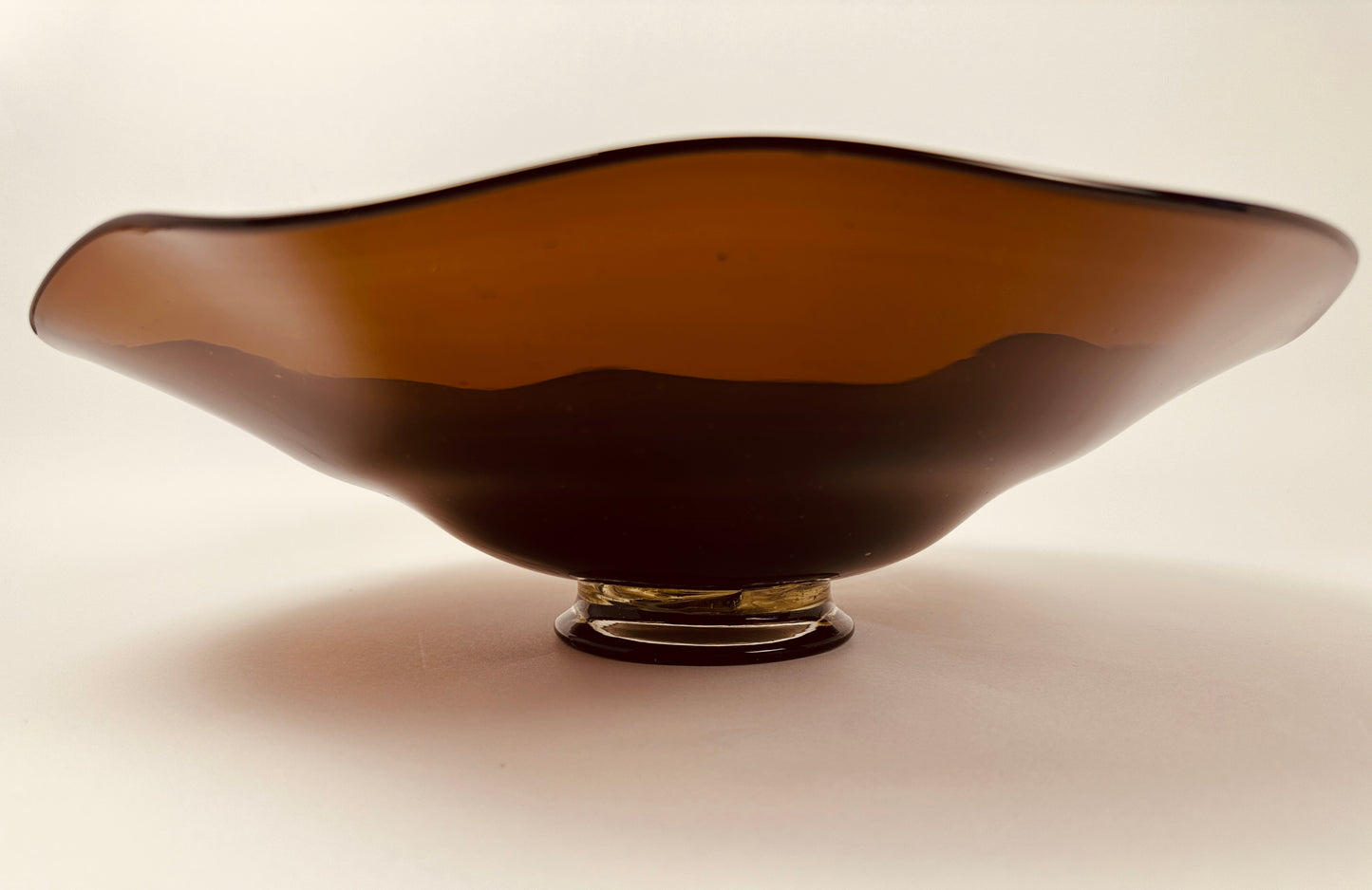 Amber Decorative Glass Bowl