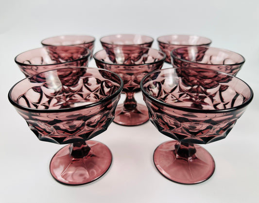 Plum Coupes Set of Eight