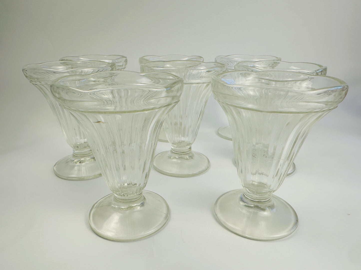 Traditional Glass Parfait Glasses Set of Eight