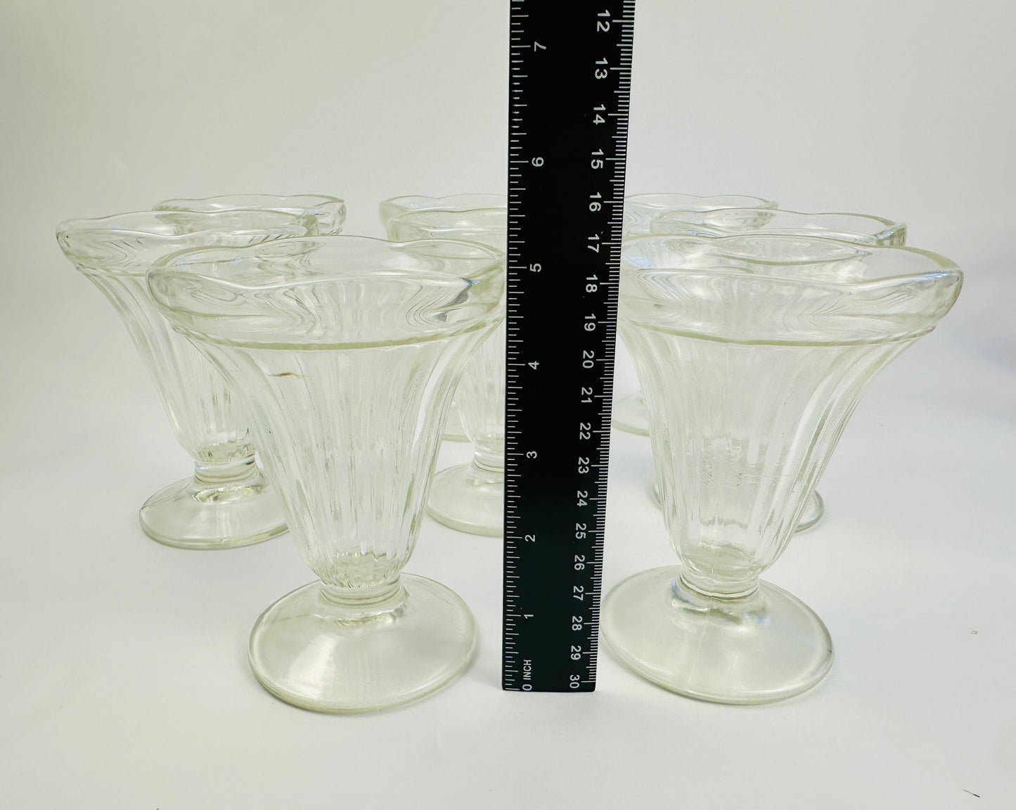 Traditional Glass Parfait Glasses Set of Eight